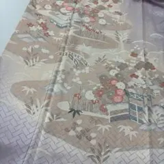 t*p様 付下げ 綸子生地に鮮やかな友禅 紋なし 正絹 AK-5958