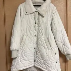 ベージュ キルティングジャケット