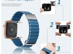 Apple Watch マグネット式 PUレザー バンド　ベージュ