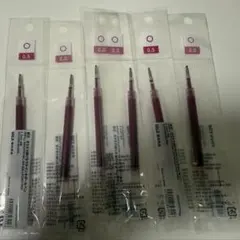 無印良品 さらさら描けるゲルインキボールペン替芯 赤紫　6本