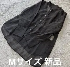 comoely closet バックリボンシアー長袖ブラウス黒M 新品