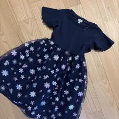 anyfam ワンピース　ネイビー　130