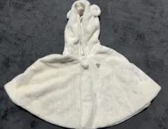 ミキハウス　ポンチョ　70-90 白黄