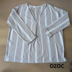 OZOC ストライプ柄 長袖トップス サイズ38