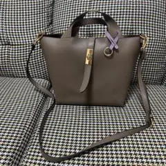 ラビット様専用　Techichiブラウン レザー風 ショルダーバッグのサムネイル