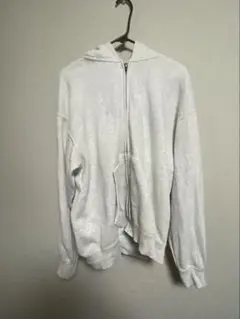 GU ライトグレー ジップアップパーカー L