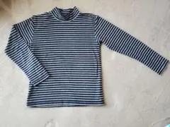 UNIQLO 　ユニクロ　フリース生地　ハイネック ボーダートップス　150