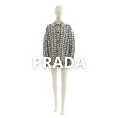 PRADA 21AW 国内正規品 オーバサイズ ウールニットジャケット 38のサムネイル