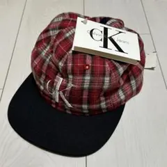 【タグ付き新品未使用】90s USA製 Calvin Klein 帽子 チェック