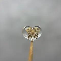 雪月花様専用24金メッキ水晶蝶々パーツ　4-157