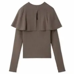 【SNIDEL】Sustainable 2wayケープニットプルオーバー　モカ