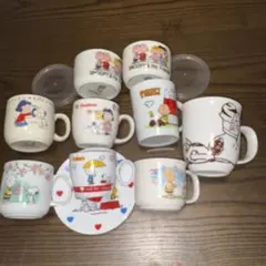 まとめ売り　スヌーピー マグカップ 7個、小鉢2コ(レンジフタ付き)