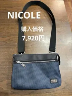 NICOLE ショルダーバッグ ネイビー×ブラック ニコル 横型 コンパクトのサムネイル