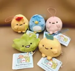 【全5種コンプリート】すみっコぐらし ばんざいゴムひも付き　マスコットPart2