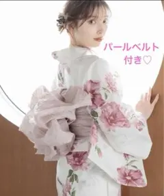 【新品未使用】 dita 朱風の花重ね パール帯付き♡ 5点セット