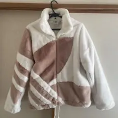 adidas ファージャケット ホワイト/ベージュ XL