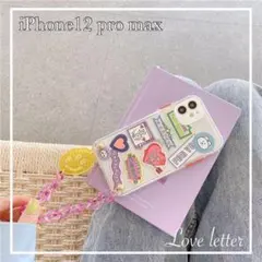 カラフルニコちゃんクリアiPhone12promaxケース カバー ピンク 韓国