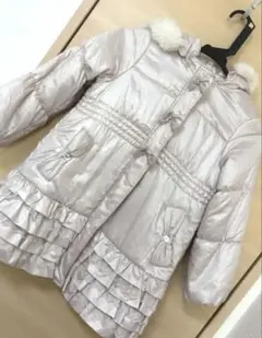 お値下げ♡エニィファム♡フリル付きピンクダウンコート♡120