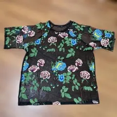 ZARA花柄刺繍 シアー半袖トップス