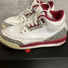 エアジョーダン3 レトロ　ホワイト/レッド　箱　鑑定書　包装紙付き