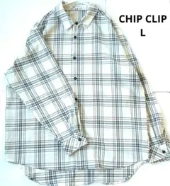 CHIP CLIP 薄手 長袖 チェック柄シャツ L オーバーサイズのサムネイル