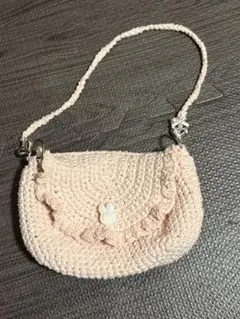 ウサギ Y2K ピンク ぷっくり可愛いハンドバッグ