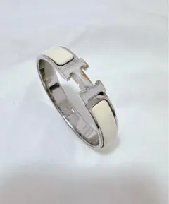 H型モチーフ ホワイトブレスレット