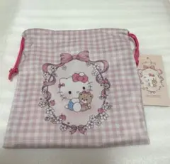 サンキューマート　サンリオ　ふわふわぬいぐるみ　巾着　ハローキティ