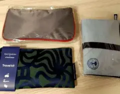 海外旅行　アメニティポーチ　３点セット【新品/未開封】