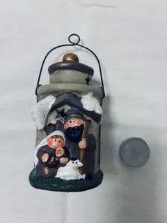 クリスマス 陶器製キャンドルホルダー
