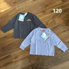 パウパトロール 長袖カットソー 120cm ラベンダー・黒 2点セット