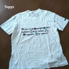 Topys トピィーズ 白刺繍Tシャツ