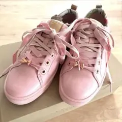 未使用　Ted Baker ピンク レザースニーカー リボンのサムネイル