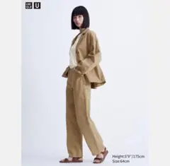新品 UNIQLO U ハイウエストストレートカラージーンズ カーキ サイズ64