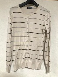 JOHN SMEDLEY ボーダーカーディガン Mサイズのサムネイル