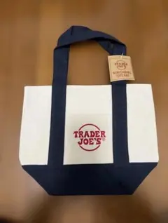 Trader Joes ミニキャンバストートバック　ネイビーのサムネイル