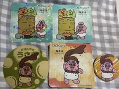 おぱんちゅうさぎ 極楽湯 コラボ コースター ステッカー 缶バッジ セット