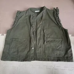 FREAK'S STORE フリル付きオリーブベスト