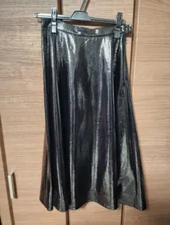 DOUBLE STANDARD CLOTHING エナメル調 フレアスカートのサムネイル