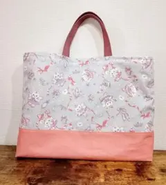 【限定価格】ハンドメイド レッスンバッグ 手提げ袋 うさぎ ゆめかわ 入園入学のサムネイル