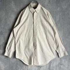 Polo Ralph Lauren　コットン　ストライプ　ボタンダウンシャツ　L