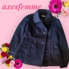 axes femme ショートコート　レース　ネイビー　ガーリー