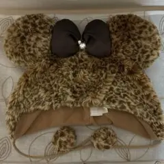 ディズニー　ミニー　ファンキャップ　ヒョウ柄　レオパード柄