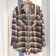 エドウィン XV シャツ ヴィンテージ 90年代 フランネルシャツ 4L