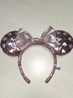 ディズニーカチューシャ スパンコールピンク