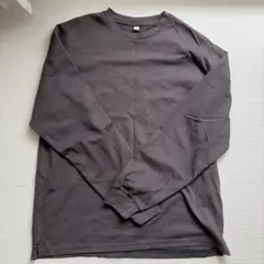 GU 長袖 ダークグレー　ドライポンチT