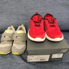 超美品New Balance 、Moonstar17.0cm スニーカーセット