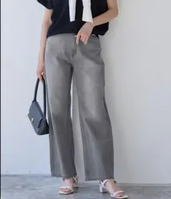 ワイドパンツ　デニム グレーのサムネイル