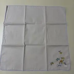 FELISSIMO パンジー刺繍 ハンカチ スカーフ日本製のサムネイル