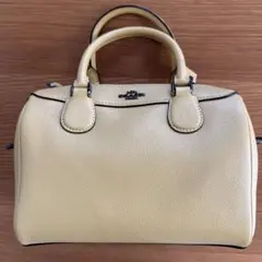 COACH イエロー レザー ハンドバッグ　ショルダー付のサムネイル